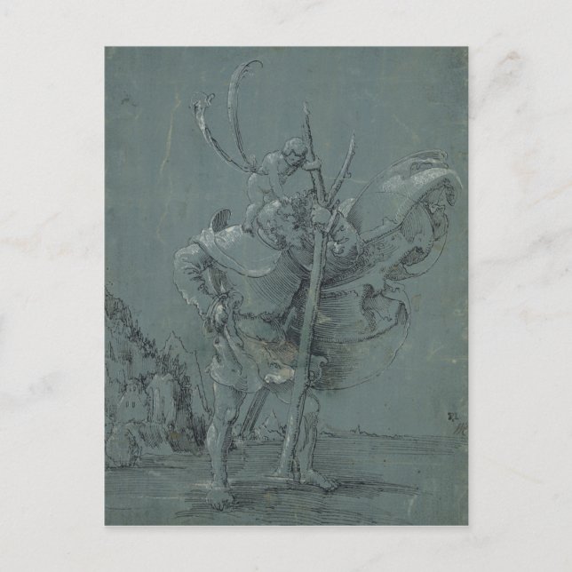 Saint Christopher, 1510 Vykort (Framsida)