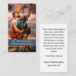 Saint Christopher Anpassade Prayer Card
