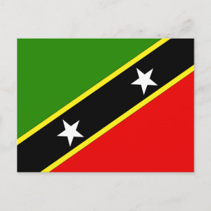 Saint Christopher Nevis Flagga Vykort