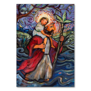 Saint Christopher Prayer-kort Bordsnummer