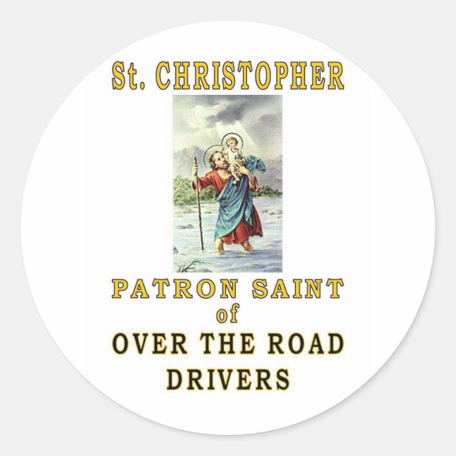 SAINT CHRISTOPHER RUNT KLISTERMÄRKE (Framsida)