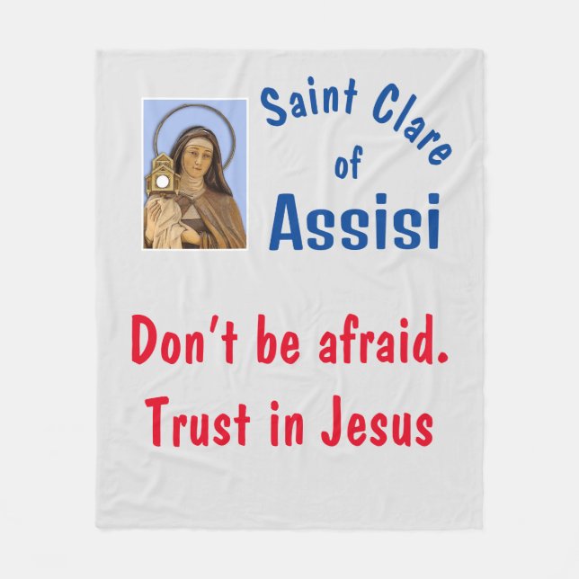 Saint Clare Assisi Fleecefilt (Framsidan)
