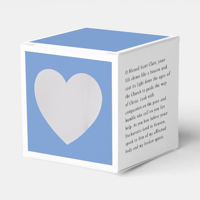 Saint Clare Assisi-kort Presentaskar (Framsidan Sidan)