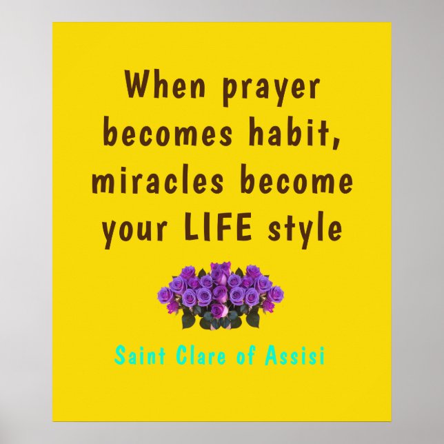 Saint Clare Assisi Poster (Framsidan)