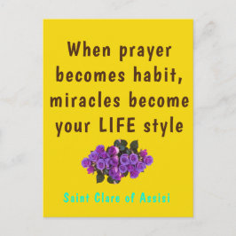 Saint Clare Assisi Poster Vykort