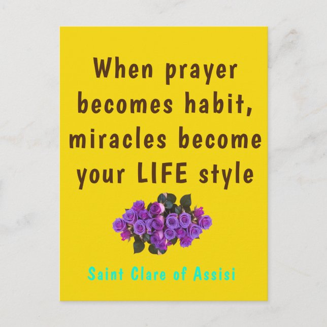 Saint Clare Assisi Poster Vykort (Framsida)