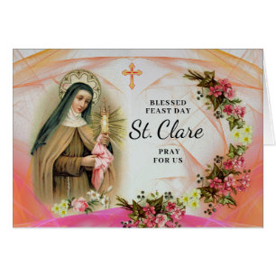 Saint Clare Franciscan Aura Hälsningskort
