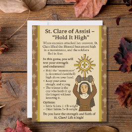 Saint Clare Håll Den Högt Match Tecken