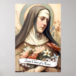 Saint Clare of Assisi Poster