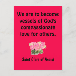 Saint Clare of Assisi Vykort