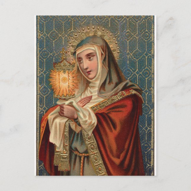 Saint Clare of Assisi Vykort (Framsida)