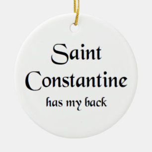 saint constantine kaffemugg julgransprydnad keramik