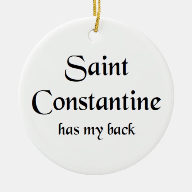 saint constantine kaffemugg julgransprydnad keramik (Framsidan)