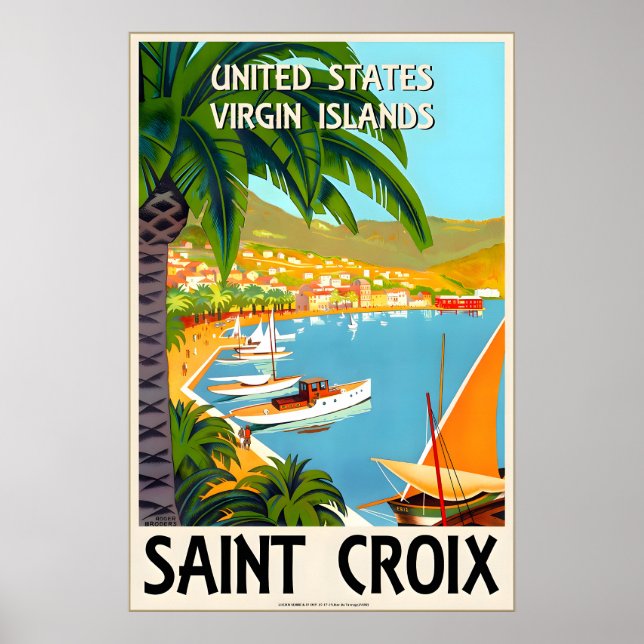 Saint Croix Amerikanska Jungfruöar Karibien Väst Poster (Framsidan)