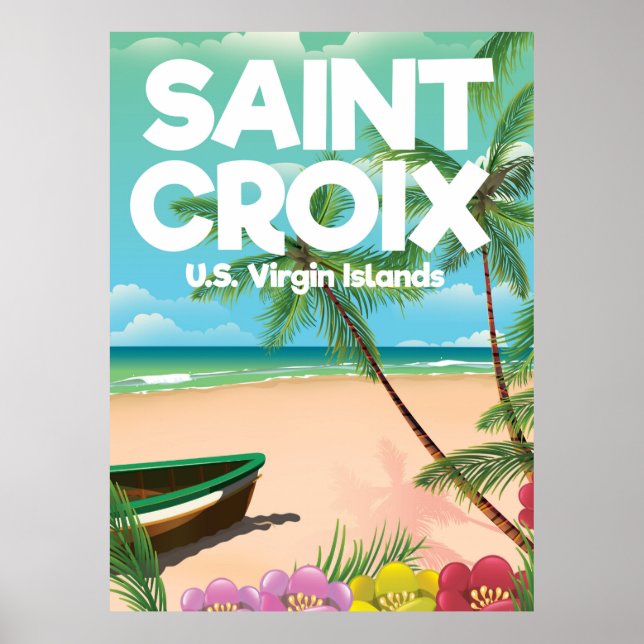 Saint Croix, Amerikanska Jungfruöarna resaffisch Poster (Framsidan)