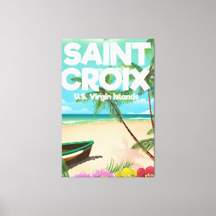 Saint Croix, Amerikanska Jungfruöarna, reseaffisch Canvastryck