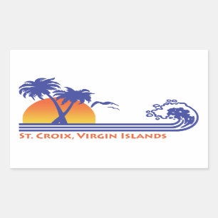 Saint-Croix-Jungfruöarna Rektangulärt Klistermärke