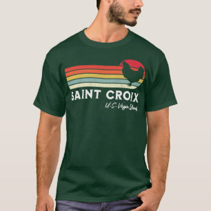 Saint Croix Retro Chicken Älskare Souvenir T Shirt