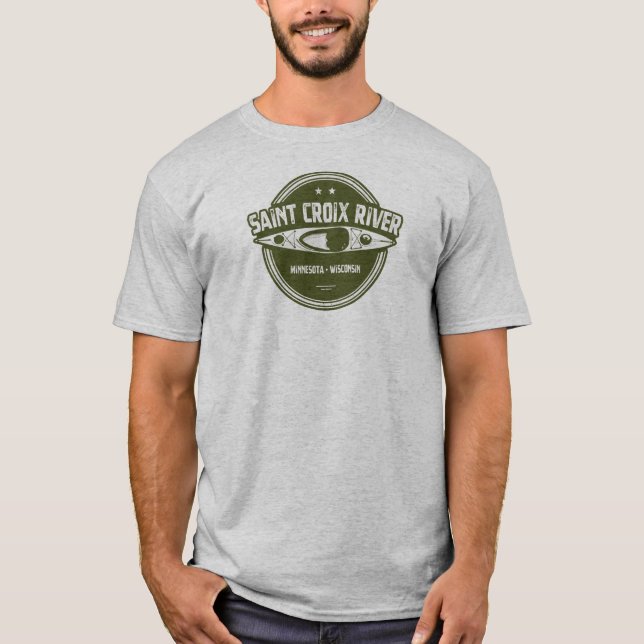 Saint Croix River Minnesota Wisconsin Kayaking T Shirt (Framsida)
