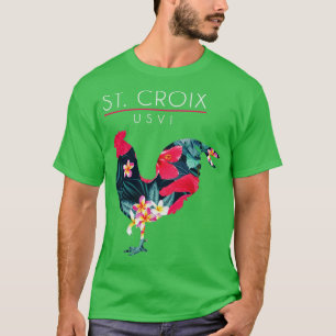 Saint Croix USVI Flower Hibiscus Chicken Älskare S T Shirt