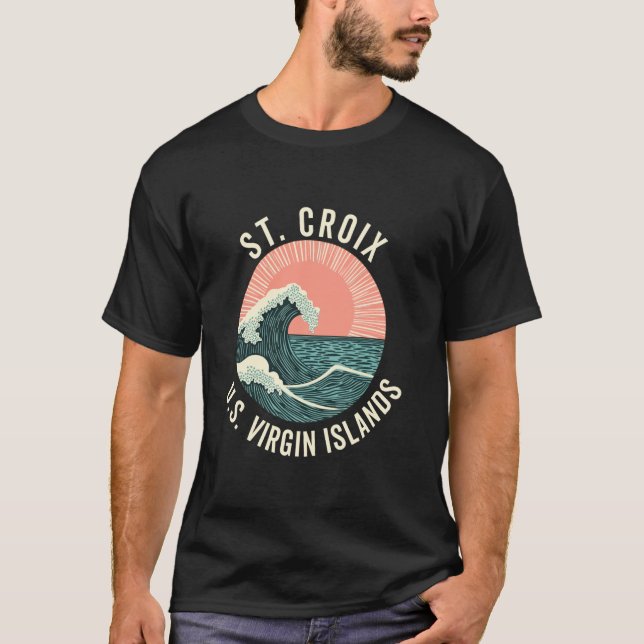 Saint Croix usvi US Virgin Island Souvenir Vacatio T Shirt (Framsida)