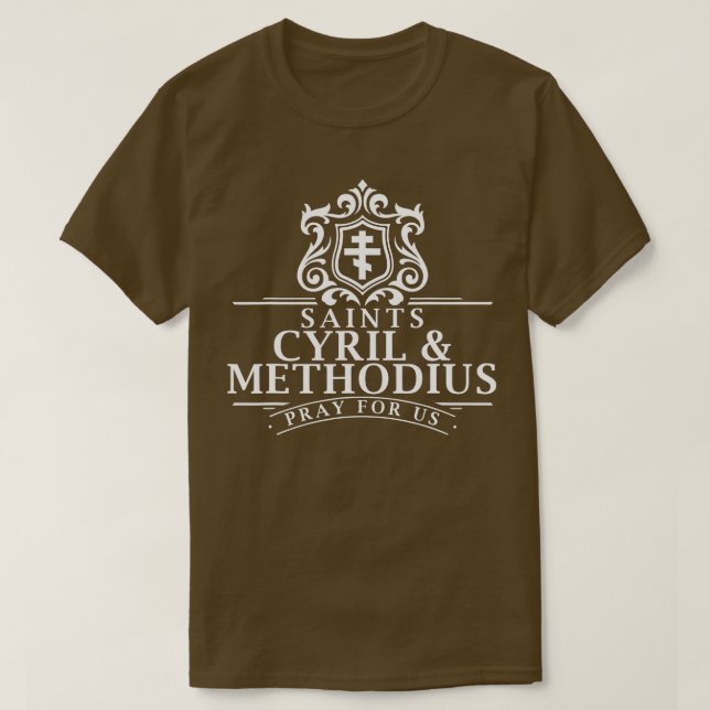 Saint Cyril och Methodius Apostles till slaverna B T Shirt (Design framsida)