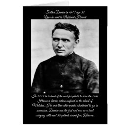 Saint Damien of Molokai-hälsningskort Hälsningskort