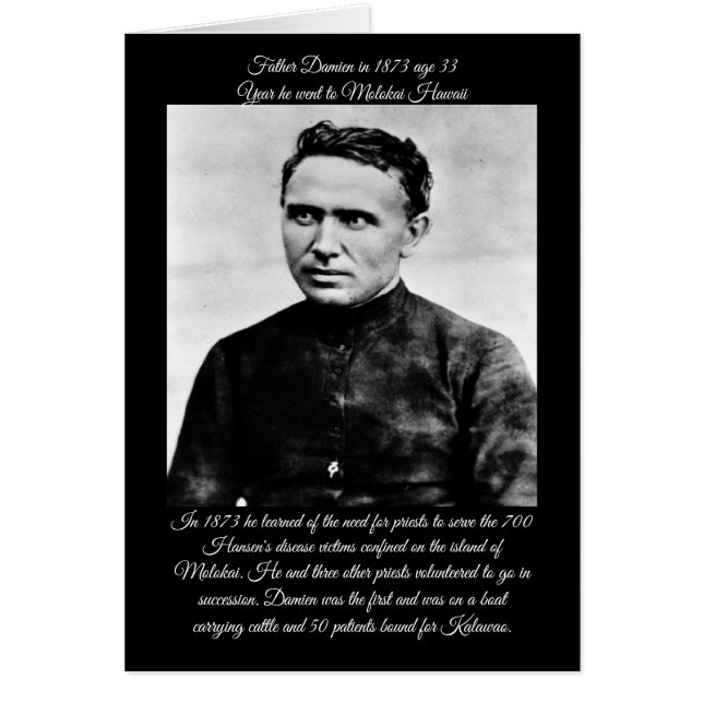 Saint Damien of Molokai-hälsningskort Hälsningskort (Framsidan)