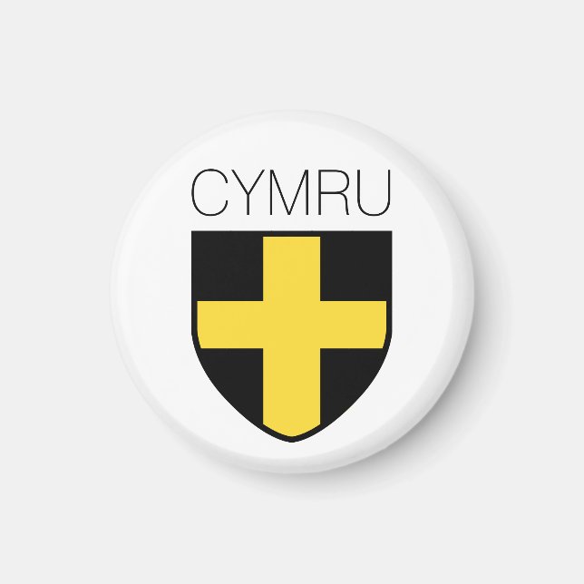 Saint David Badge (Wales/Cymru) Magnet (Framsidan)