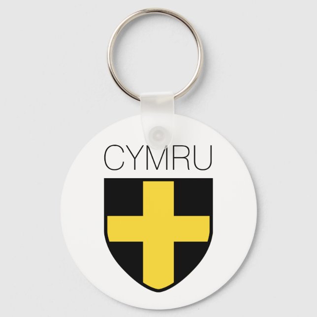 Saint David Badge (Wales/Cymru) Nyckelring (Framsida)