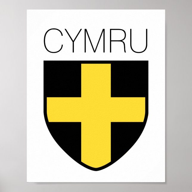 Saint David Badge (Wales/Cymru) Poster (Framsidan)