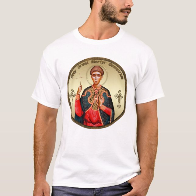 Saint Demetrius icon 3 T Shirt (Framsida)