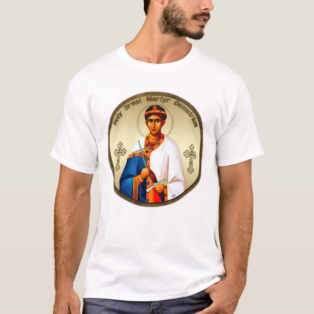 Saint Demetrius icon, eng T Shirt (Framsida)