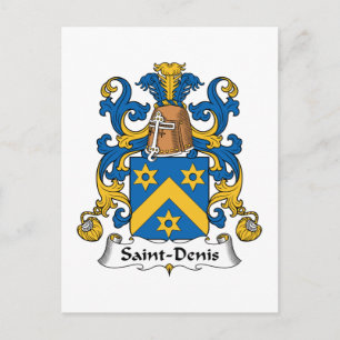 Saint-Denis Family Crest Vykort