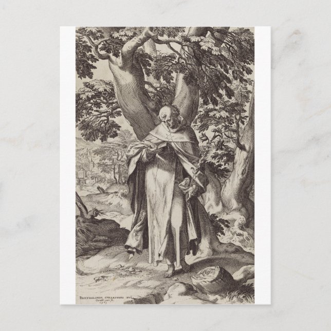 Saint Dominic Castilian-katolsk präst Vykort (Framsida)