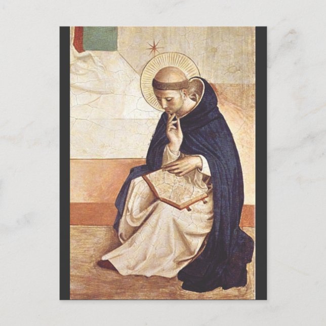 Saint Dominic de Guzman av Fra Angelico Helg Vykort (Framsida)