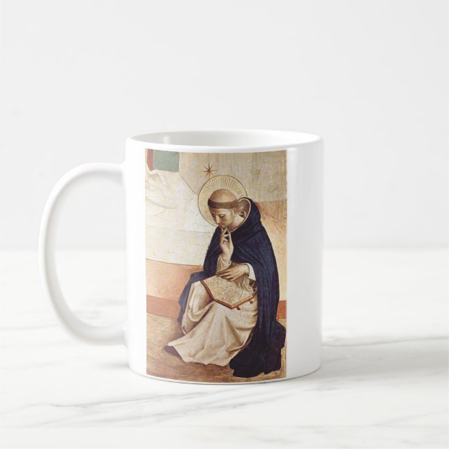 Saint Dominic de Guzman av Fra Angelico Kaffemugg (Vänster)