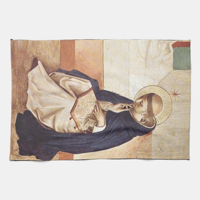 Saint Dominic de Guzman av Fra Angelico Kökshandduk (Horisontell)