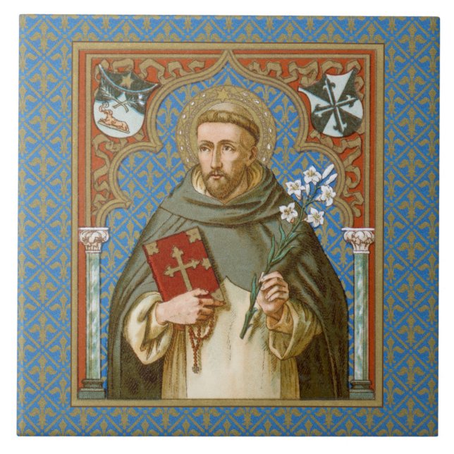 Saint Dominic de Guzman (BK 011) Kakelplatta (Framsidan)
