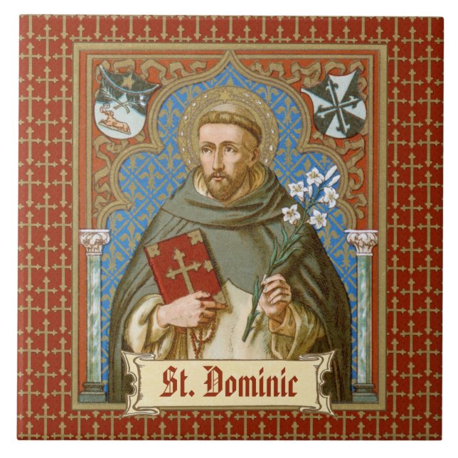Saint Dominic de Guzman (BK 011) Kakelplatta (Framsidan)