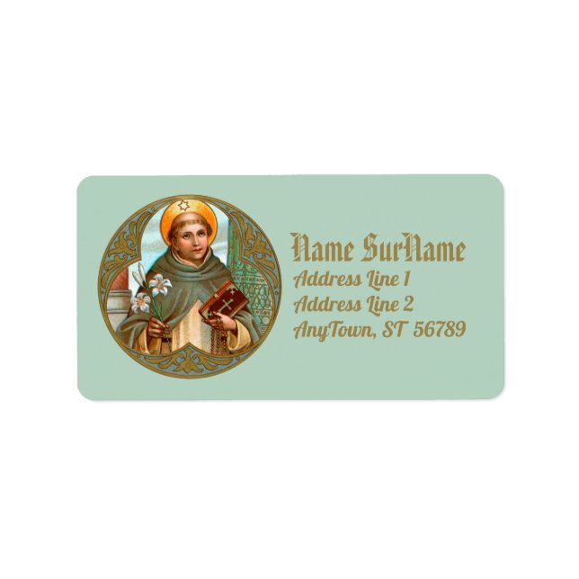 Saint Dominic de Guzman (BK 07) Adressetikett (Framsidan)