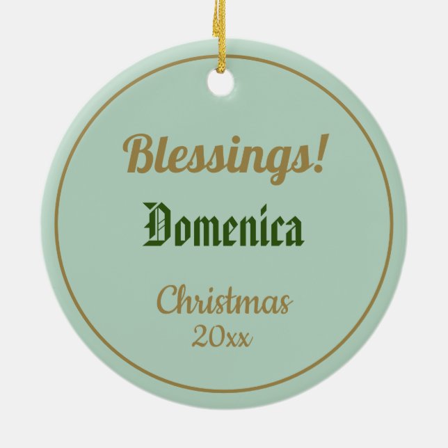 Saint Dominic de Guzman (BK 07) Ceramic Ornament (Baksidan)