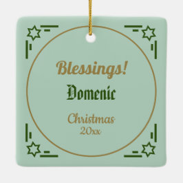 Saint Dominic de Guzman (BK 07) Julgransprydnad Keramik