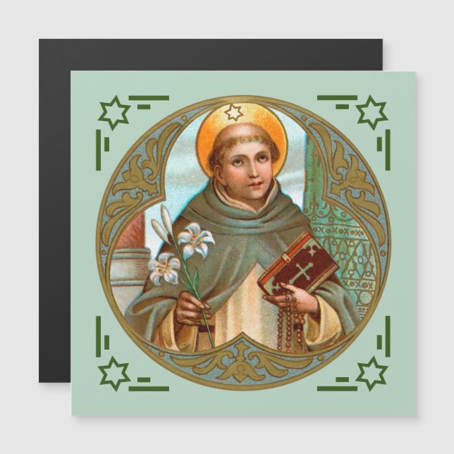 Saint Dominic de Guzman (BK 07) Magnetiskt kort (Fram/baksida)