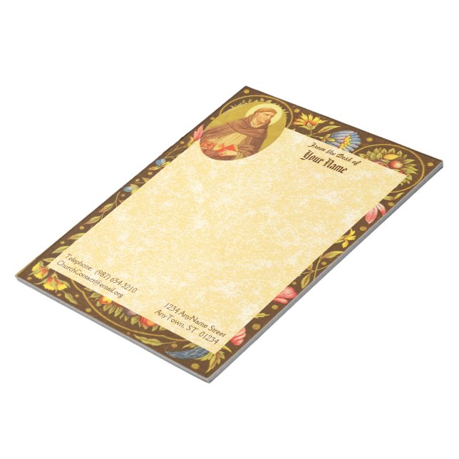 Saint Dominic de Guzman (PM 02) 11"x 8.5" Anteckningsblock (Vinklad)