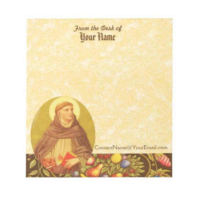 Saint Dominic de Guzman (PM 02) 5,5" x 6" Anteckningsblock (Framsida)