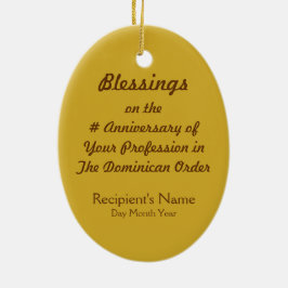 Saint Dominic de Guzman (PM 02) Julgransprydnad Keramik