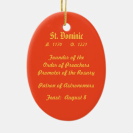 Saint Dominic de Guzman (PM 02) Julgransprydnad Keramik