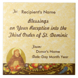Saint Dominic de Guzman (PM 02) Kakelplatta