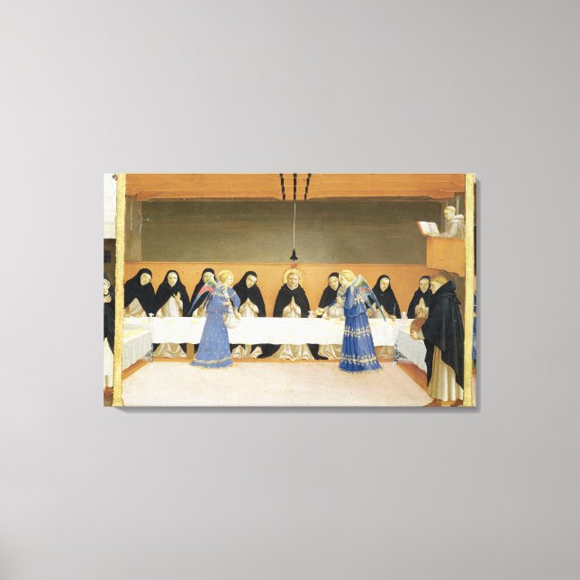 Saint Dominic och hans assistenter Matat av Änglar Canvastryck (Framsida)